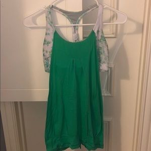 LULU green tank! (Sports bra/tank are connected)